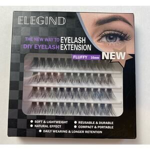 ELEGIND DIY Black Fluffy Lash Extension Kit 16mm NIB